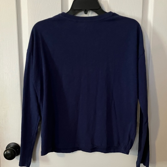 Mini Boden "Santa Paws" Navy Blue Longsleeve Christmas T-shirt Girls Sz 15-16yr - Picture 5 of 6